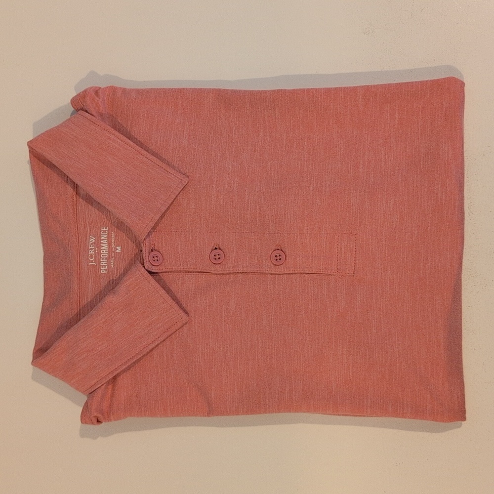 J. Crew Men's Medium Short Sleeve Three Button Performance Polo Style #L6866